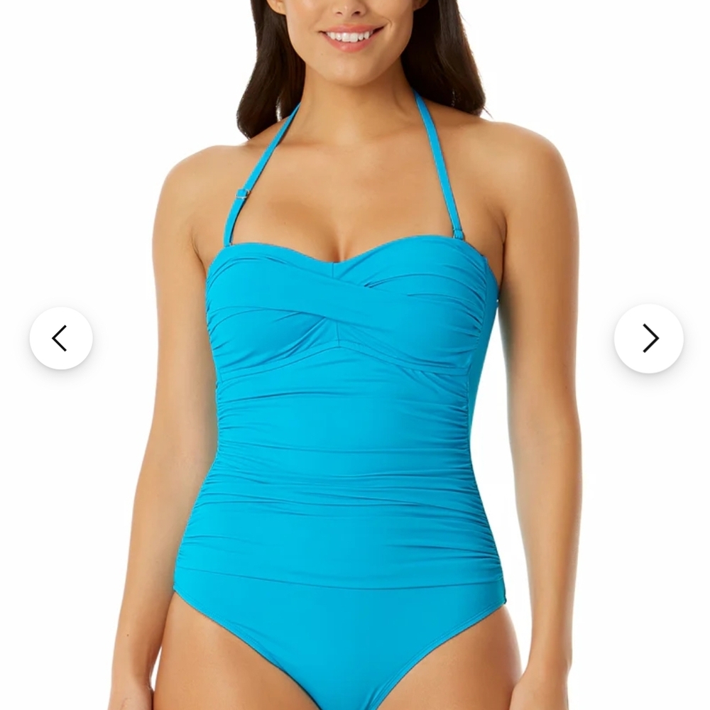 Anne Cole Turquoise Women's One Piece Swimsuit NWT Size 16